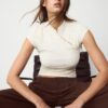 Flockad T-shirt i Qipao-stil Flockad T-shirt i Qipao-stil