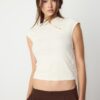 Flockad T-shirt i Qipao-stil Flockad T-shirt i Qipao-stil