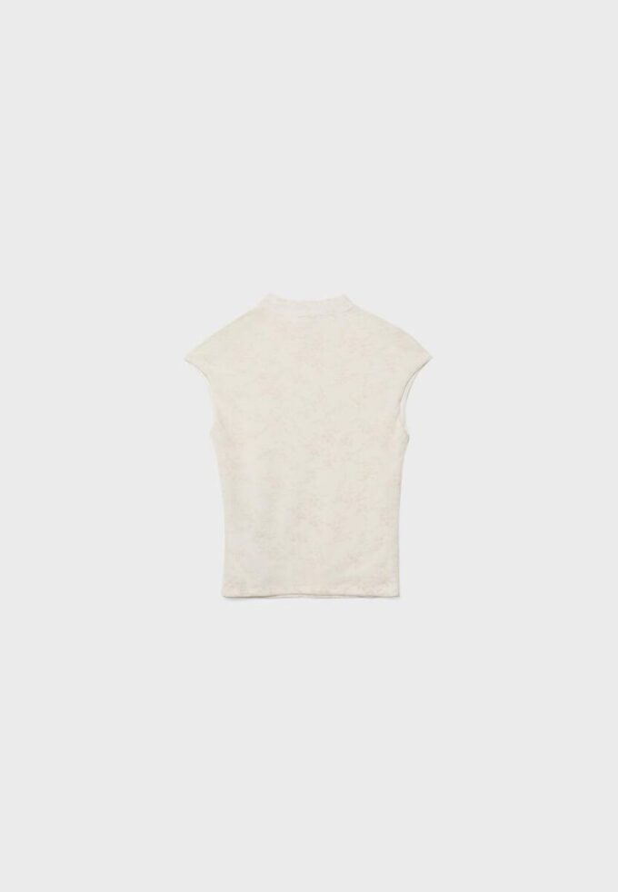 Flockad T-shirt i Qipao-stil Flockad T-shirt i Qipao-stil