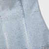 Glittrande bustier-toppar i denim
