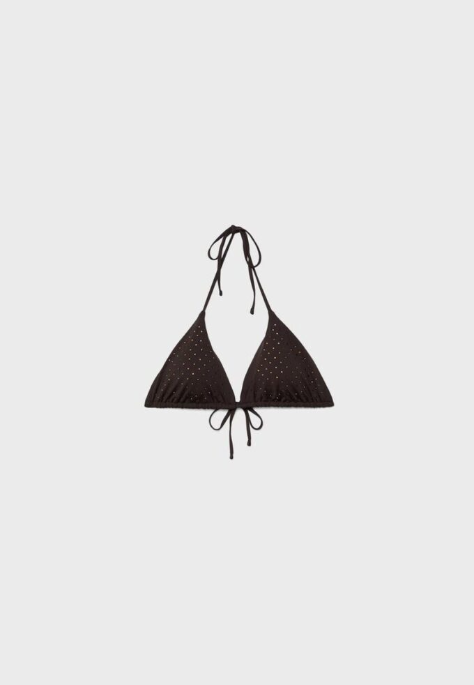 Glittrande triangel-bikinitopp för toppar Glittrande triangel-bikinitopp för toppar