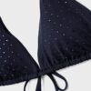 Glittrande triangel-bikinitopp för toppar