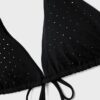 Glittrande triangel-bikinitopp för toppar