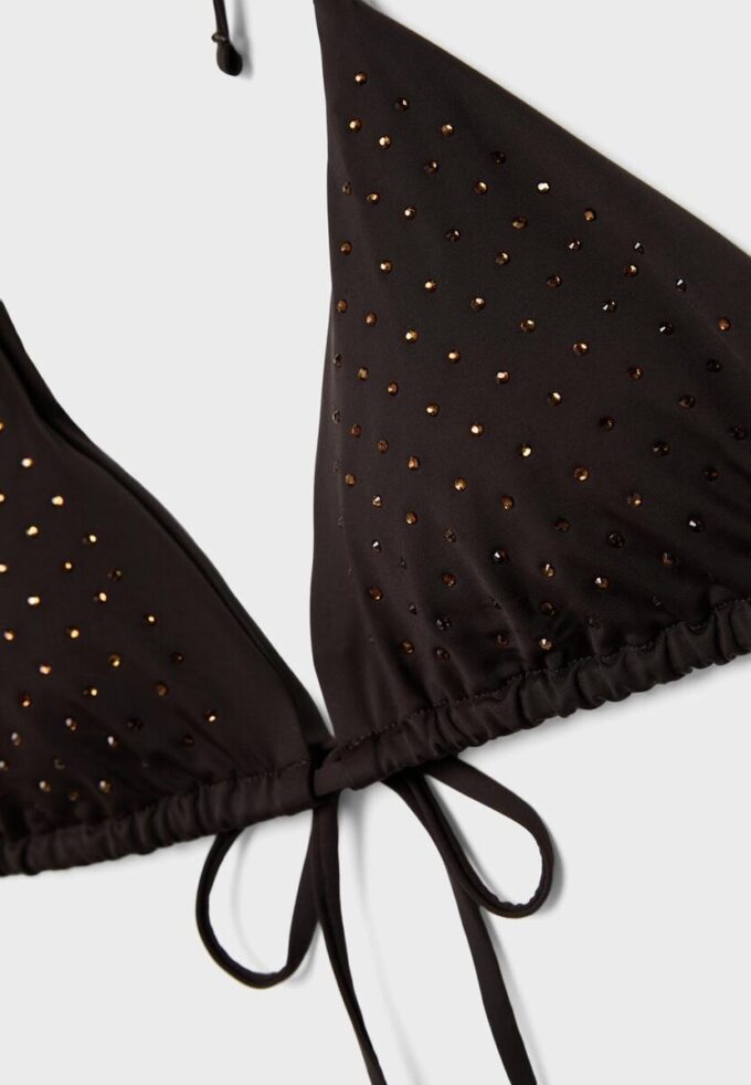 Glittrande triangel-bikinitopp för toppar Glittrande triangel-bikinitopp för toppar