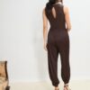 Halter-jumpsuit i satin