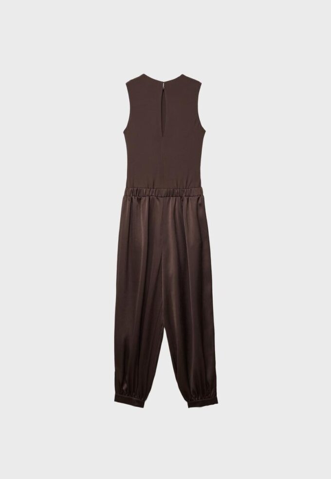 Halter-jumpsuit i satin