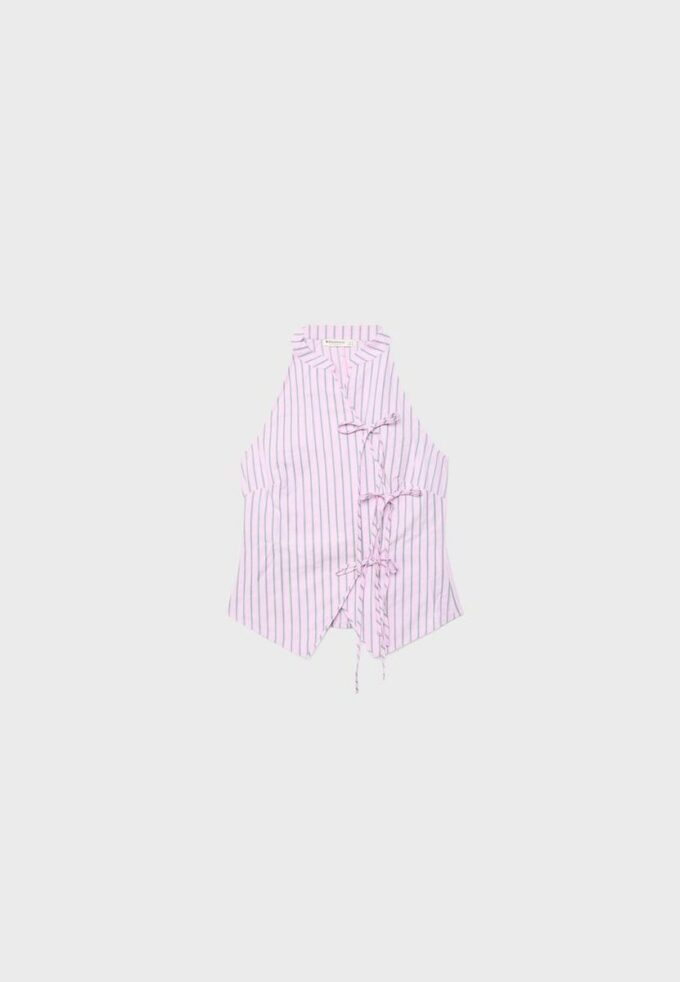 Halterneck-toppar i qipao-stil med halvskrynklig knut