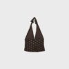 Haltertop i mesh med prickar Haltertop i mesh med prickar