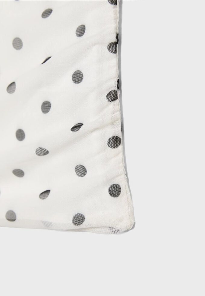 Haltertop i mesh med prickar Haltertop i mesh med prickar