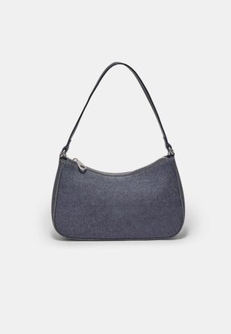 Halvmåneformad axelväska i denim