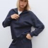Höghalsad sweatshirt med dragkedja Höghalsad sweatshirt med dragkedja