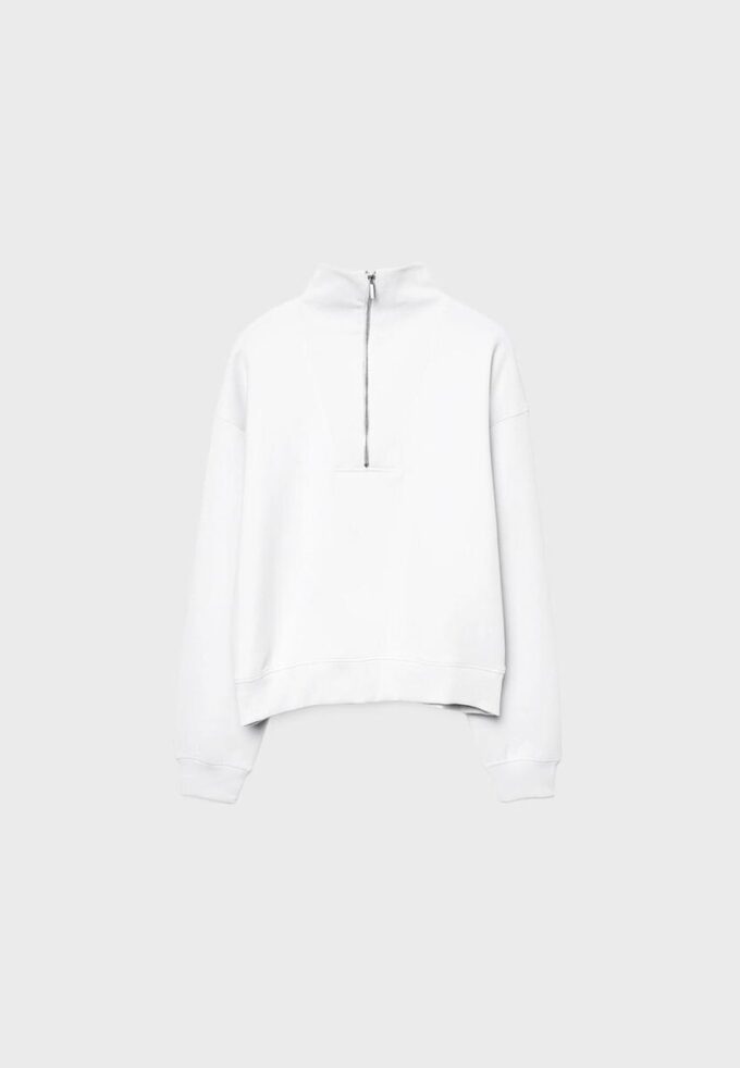 Höghalsad sweatshirt med dragkedja Höghalsad sweatshirt med dragkedja