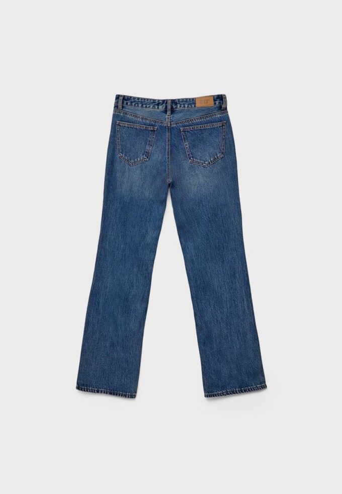 Jeans med låg midja och raka ben