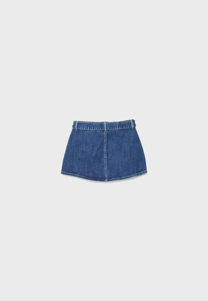 Jeanskort med bälte