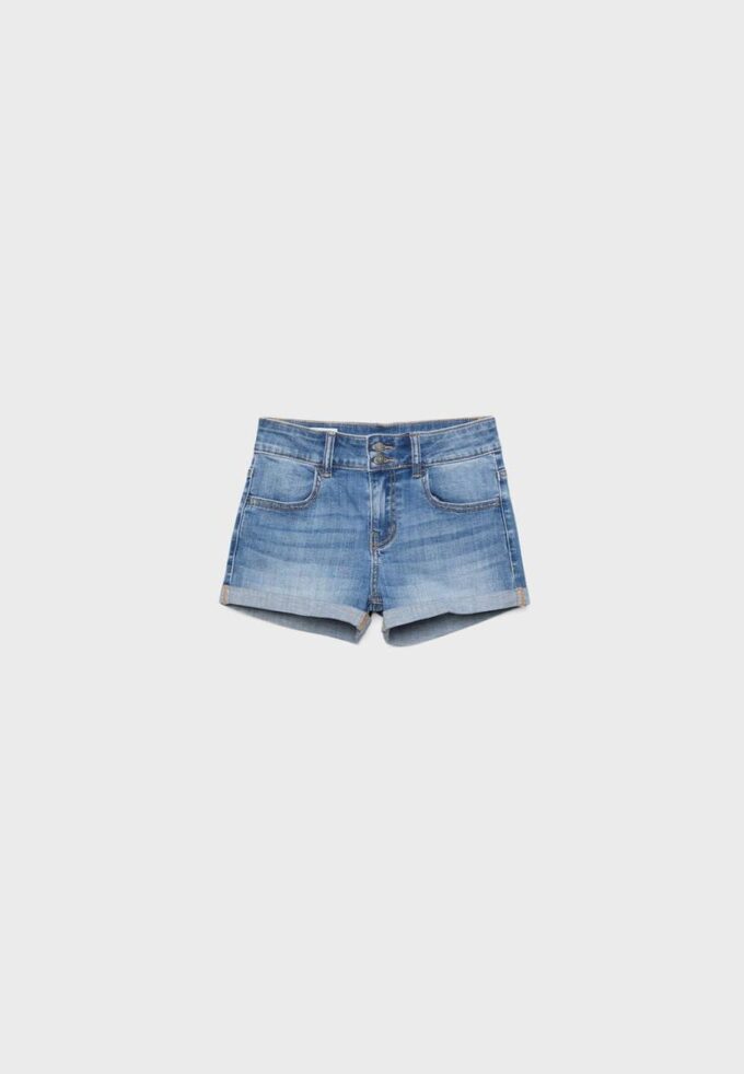 Jeansshorts med uppvikt fåll Jeansshorts med uppvikt fåll