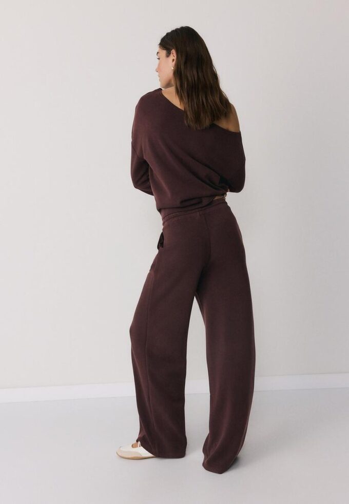 Joggingbyxor i palazzo-modell med Soft Touch-känsla Joggingbyxor i palazzo-modell med Soft Touch-känsla