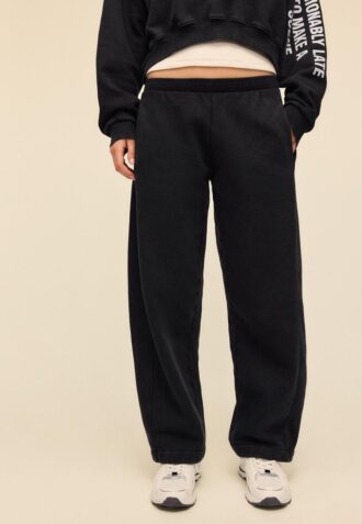 Joggingbyxor i Soft Touch fleece med acid wash