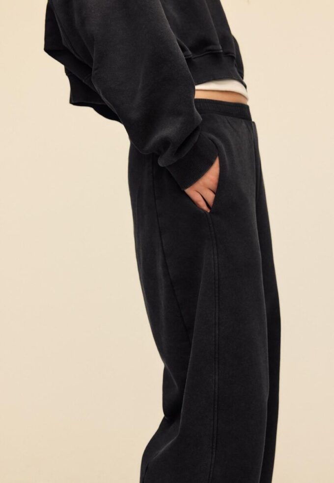Joggingbyxor i Soft Touch fleece med acid wash Joggingbyxor i Soft Touch fleece med acid wash