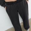 Joggingbyxor med raka ben och tvättad effekt Joggingbyxor med raka ben och tvättad effekt
