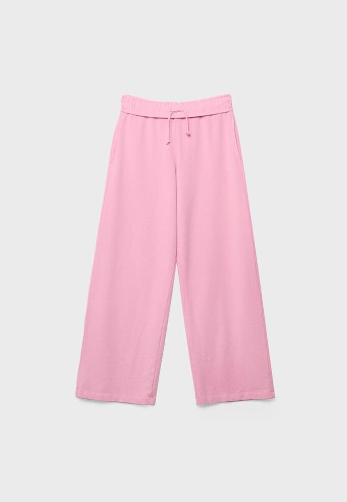 Joggingbyxor med raka ben och tvättad effekt