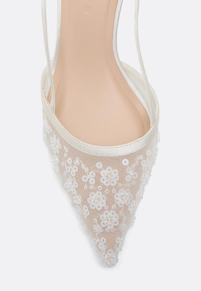Kittenskors i mesh med strass