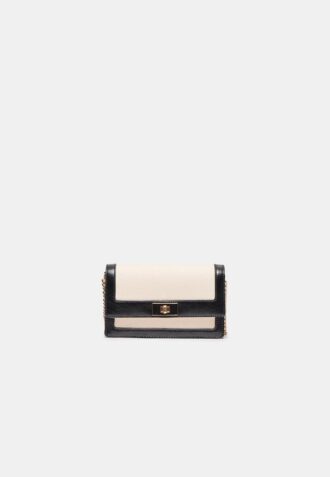 Kontrastfärgad crossbody-väska i canvas