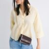 Kontrastfärgad crossbody-väska i canvas