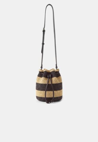 Kontrastfärgad virkad crossbody-väska