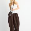 Kontrastfärgad virkad crossbody-väska