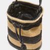 Kontrastfärgad virkad crossbody-väska