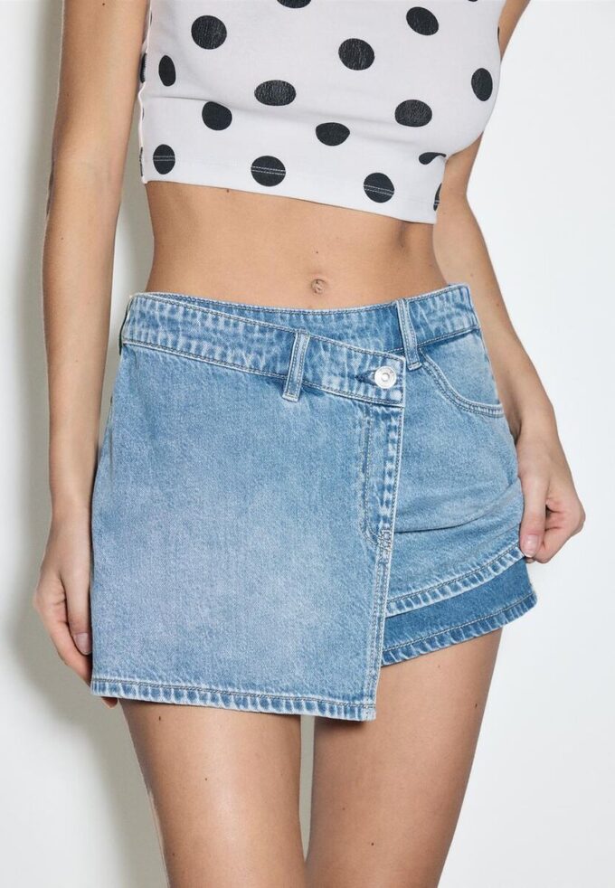 Korslagd jeanskort