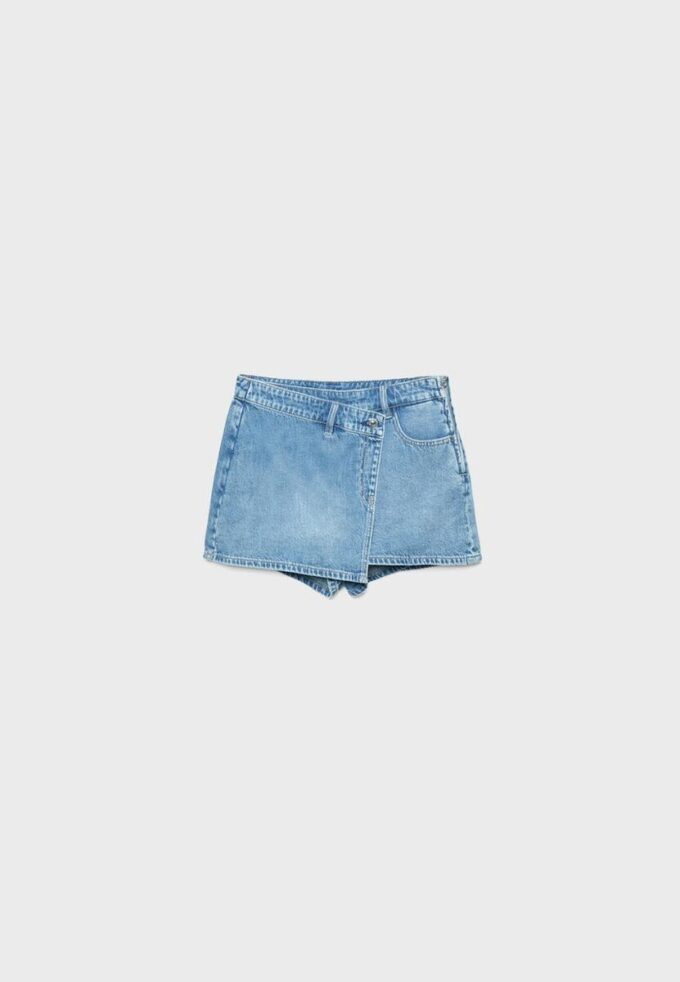 Korslagd jeanskort
