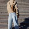 Kort dubbelknäppt trenchcoat