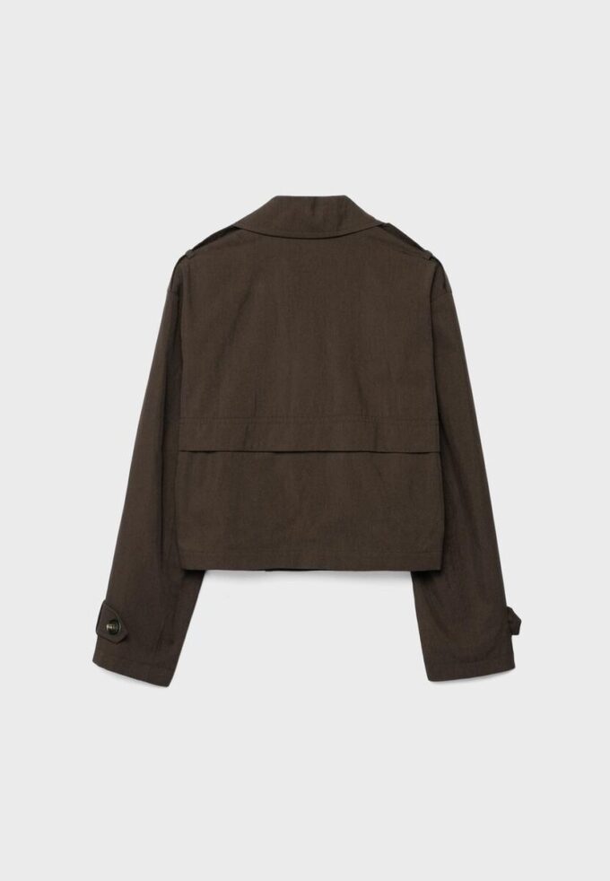Kort dubbelknäppt trenchcoat Kort dubbelknäppt trenchcoat