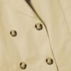 Kort dubbelknäppt trenchcoat