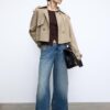 Kort, flödande trenchcoat Kort, flödande trenchcoat