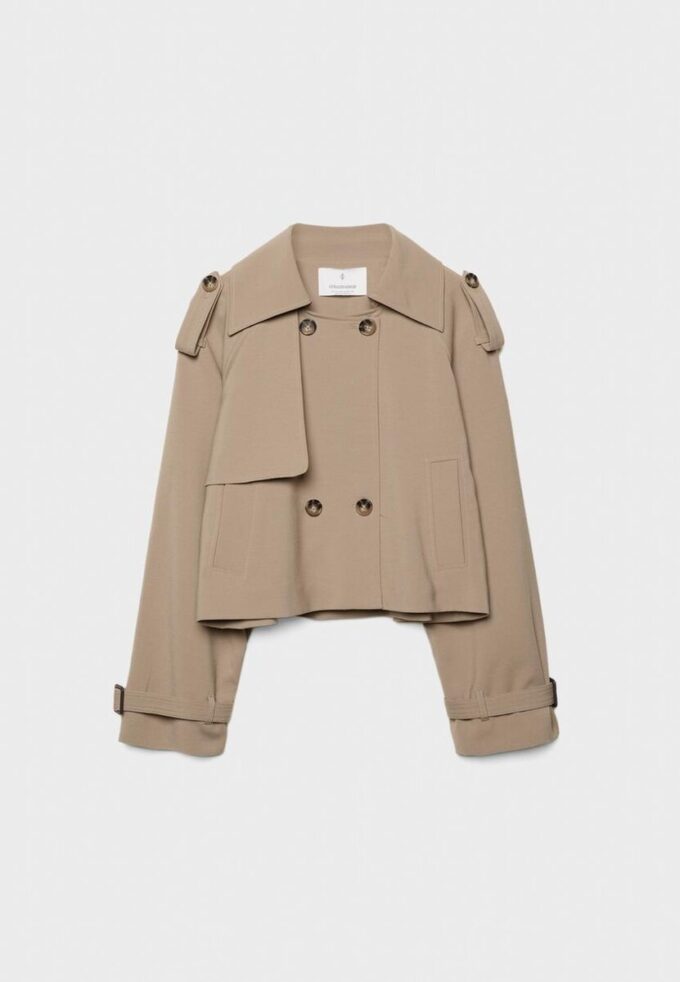 Kort, flödande trenchcoat Kort, flödande trenchcoat