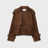Kort trenchcoat i imitationsmocka Kort trenchcoat i imitationsmocka