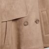 Kort trenchcoat i imitationsmocka