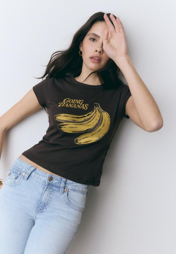 Kortärmad banan-T-shirt