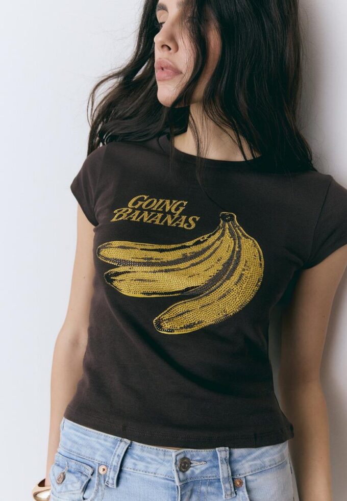 Kortärmad banan-T-shirt