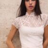 Kortärmad T-shirt i qipao-stil Kortärmad T-shirt i qipao-stil