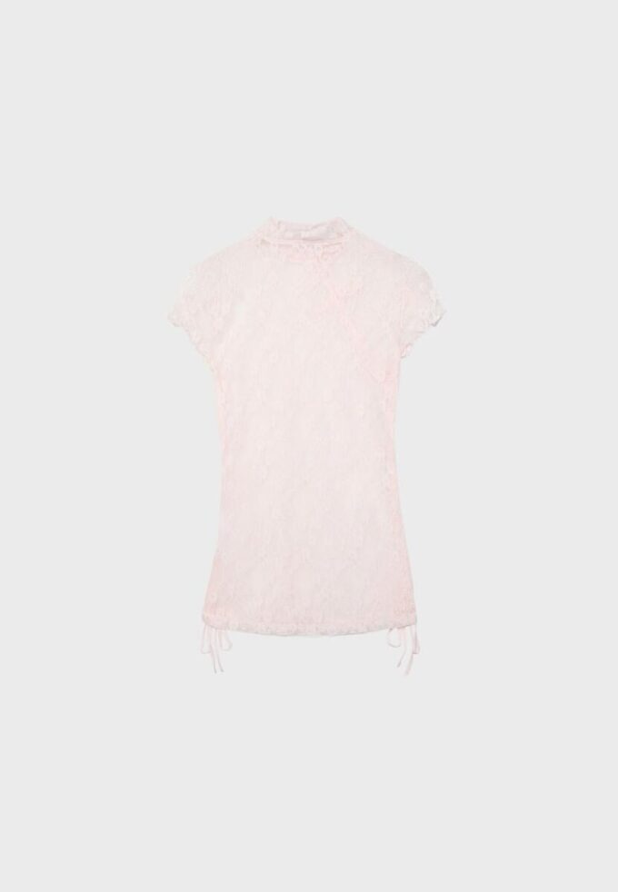 Kortärmad T-shirt i qipao-stil Kortärmad T-shirt i qipao-stil
