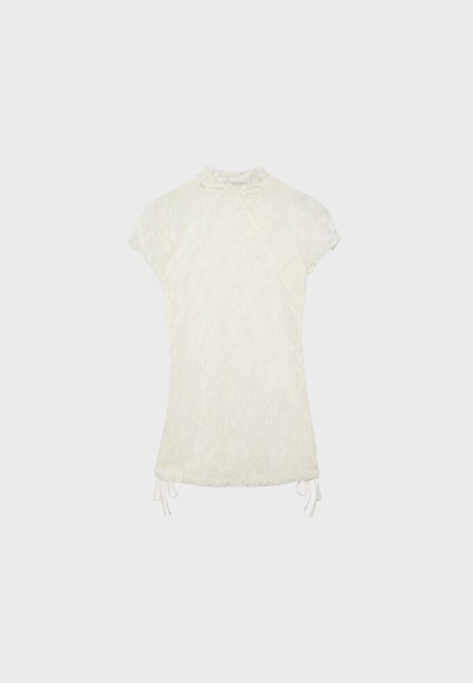 Kortärmad T-shirt i qipao-stil Kortärmad T-shirt i qipao-stil