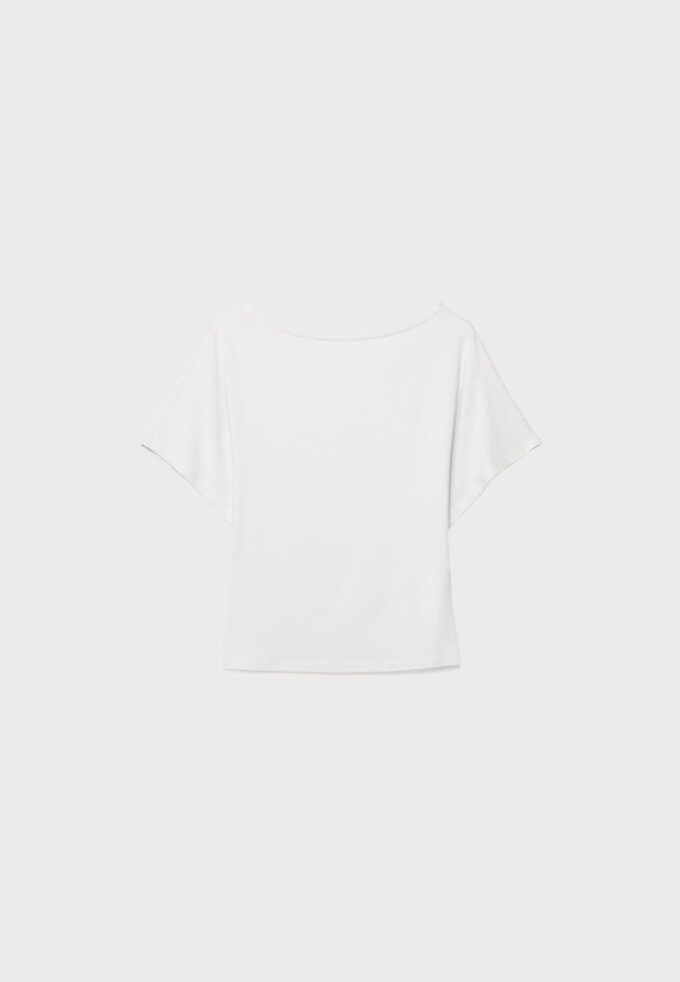 Kortärmad T-shirt med båthals