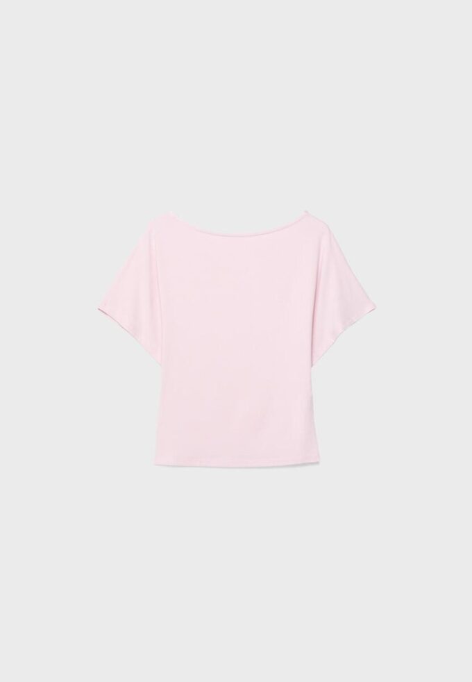 Kortärmad T-shirt med båthals