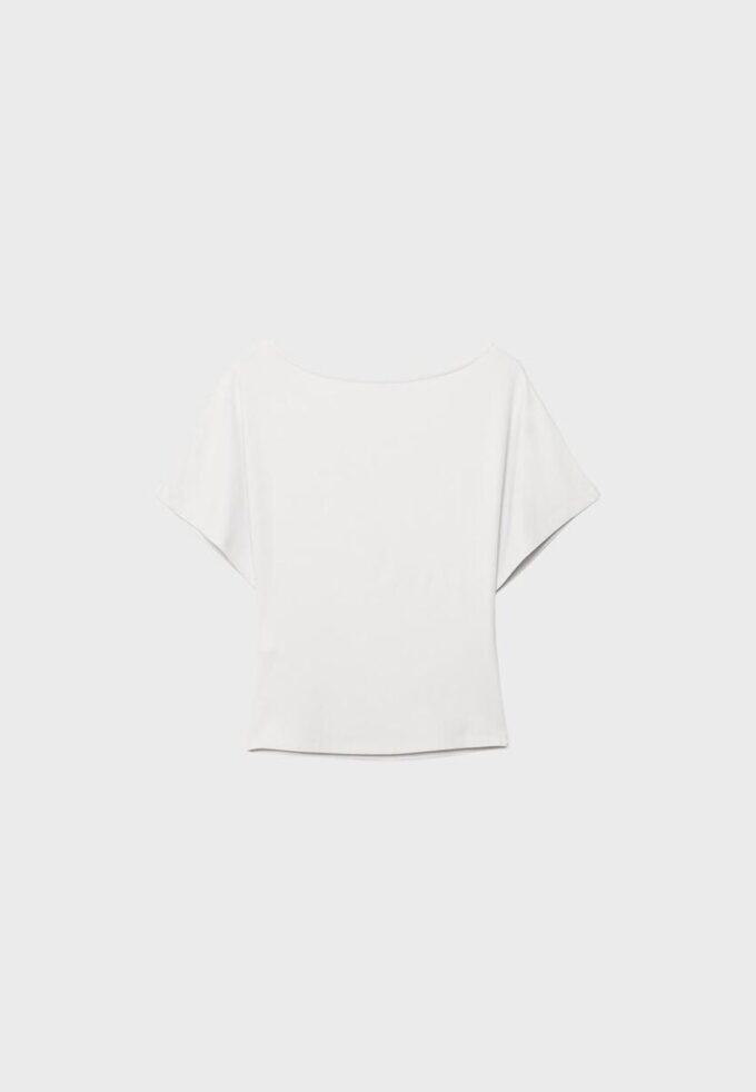 Kortärmad T-shirt med båthals