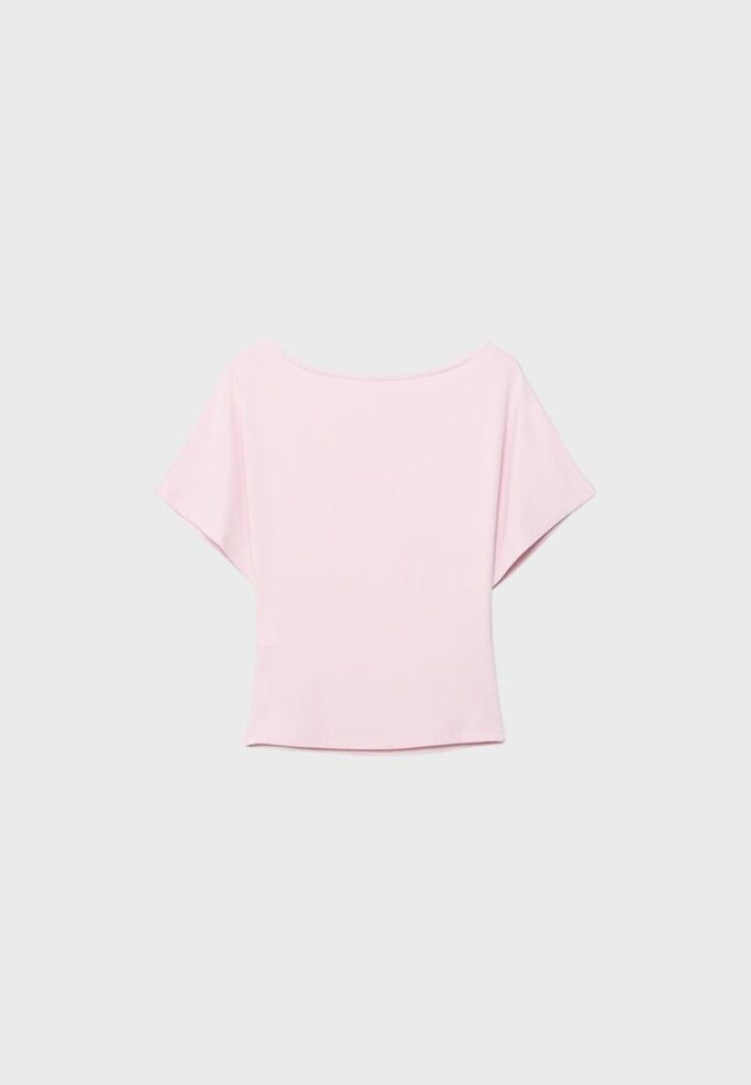 Kortärmad T-shirt med båthals