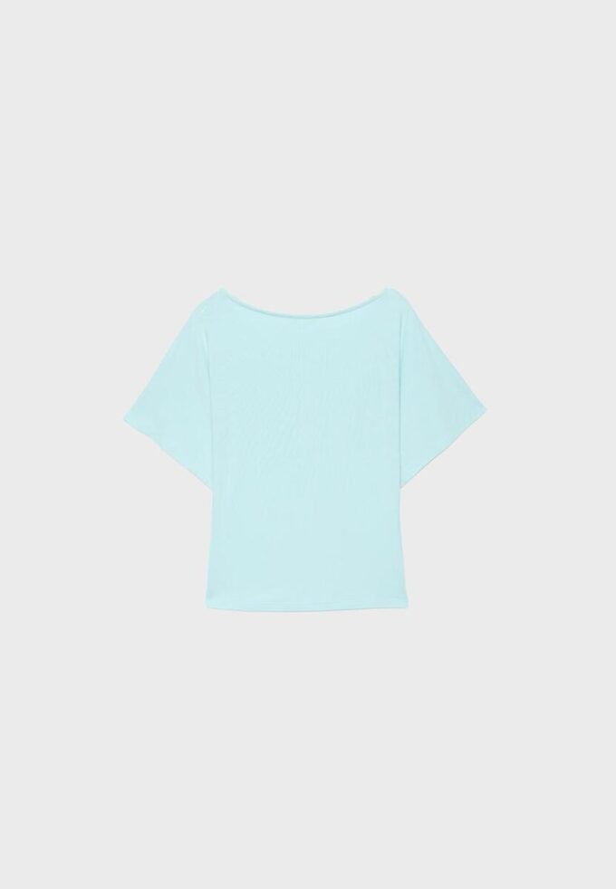 Kortärmad T-shirt med båthals