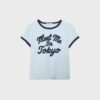 Kortärmad T-shirt med kontrasttryck